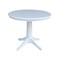 International Concepts Round 36 in Round Top Pedestal Table, 28.9 inH, White, 36 W, 36 L, 29.9 in H, Wood, White K08-36RT-27B - alternate 1
